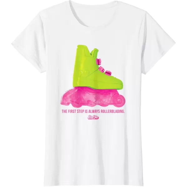 Barbie The Movie  Rollerblading Barbie TShirtWhite