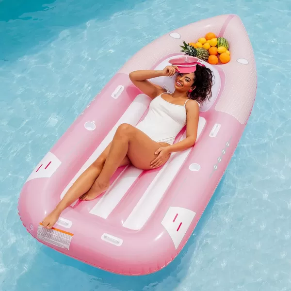 Barbie The Movie ampamp FUNBOY Inflatable Pool Floats Perfect for a Summer Pool Party and EntertainmentSpeed Boat Float