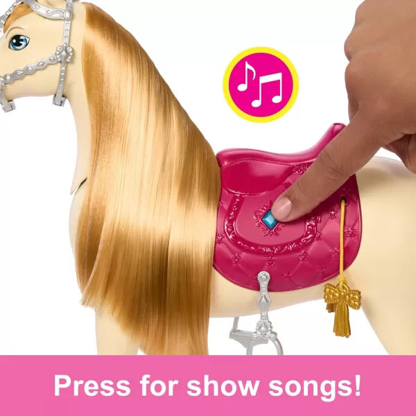 Barbie Toy Horse with Sounds Music ampamp Accessories Inspired by Barbie The Great Horse Chase Horse Moves Dances ampamp Blinks Eyes