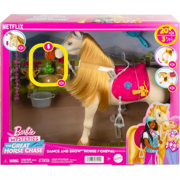 Barbie Toy Horse with Sounds Music ampamp Accessories Inspired by Barbie The Great Horse Chase Horse Moves Dances ampamp Blinks Eyes