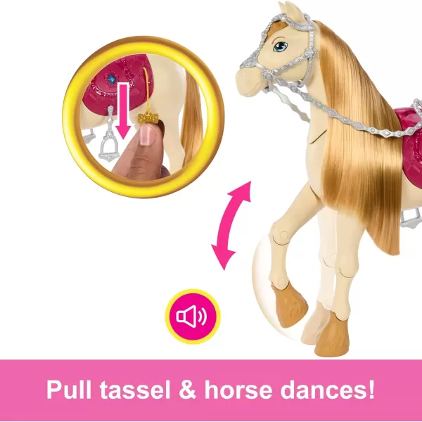 Barbie Toy Horse with Sounds Music ampamp Accessories Inspired by Barbie The Great Horse Chase Horse Moves Dances ampamp Blinks Eyes