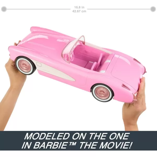 Hot Wheels Barbie RC Corvette from Barbie The Movie FullFunction RemoteControl Toy Car Holds 2 Barbie DollsMulticolor