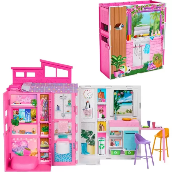 Barbie Doll House Playset Getaway House with 11 Accessories Including 2 Chairs 4 Play Areas ampamp 360degree Play