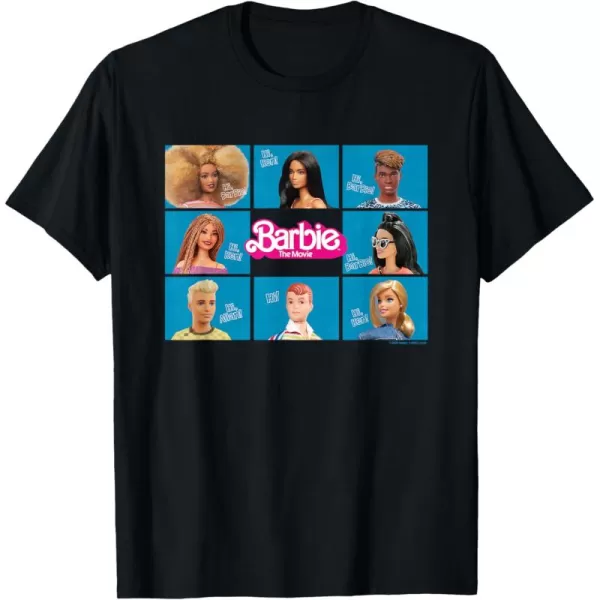 Barbie The Movie  Grid TShirtBlack