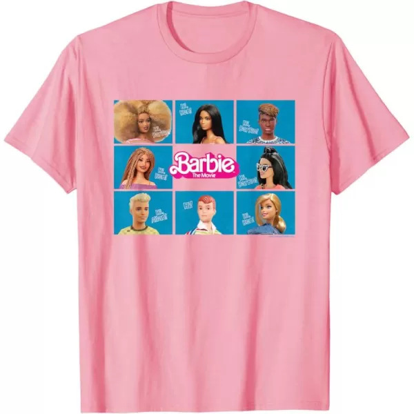 Barbie The Movie  Grid TShirtPink