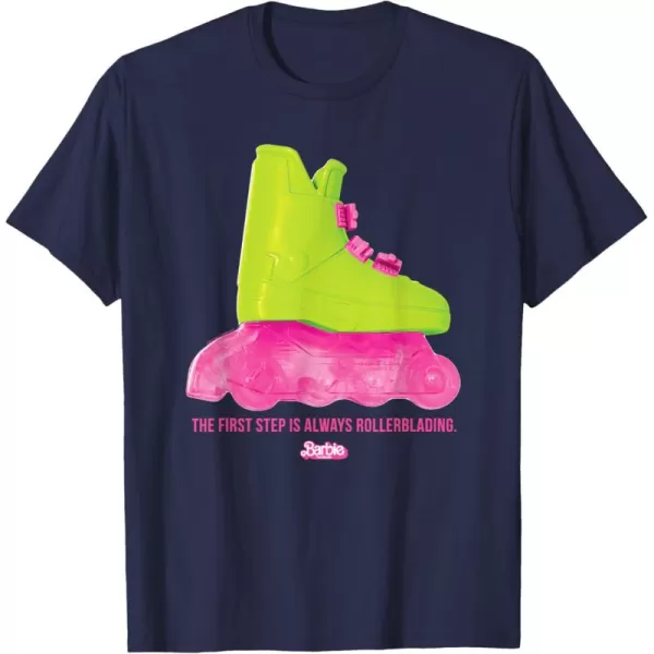 Barbie The Movie  Rollerblading Barbie TShirtNavy Blue