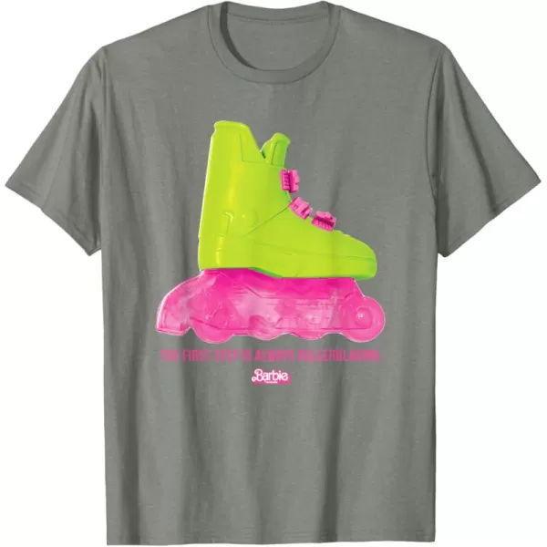 Barbie The Movie  Rollerblading Barbie TShirtOlive Heather