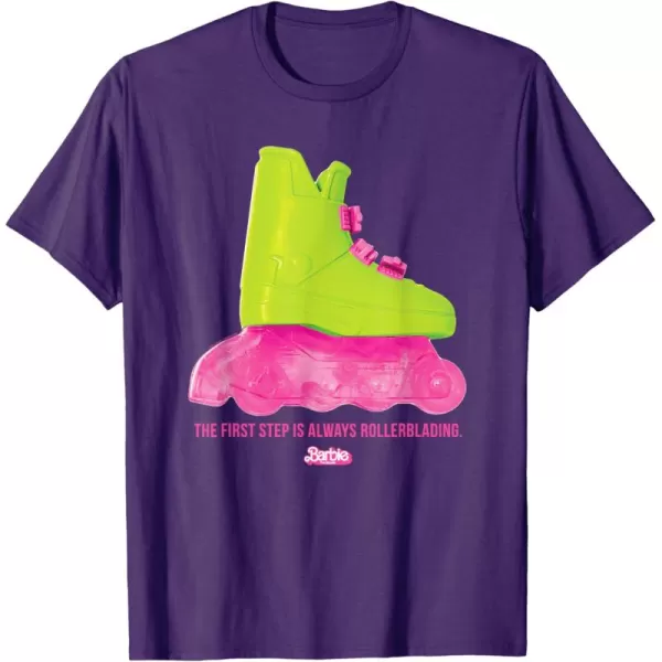 Barbie The Movie  Rollerblading Barbie TShirtPurple