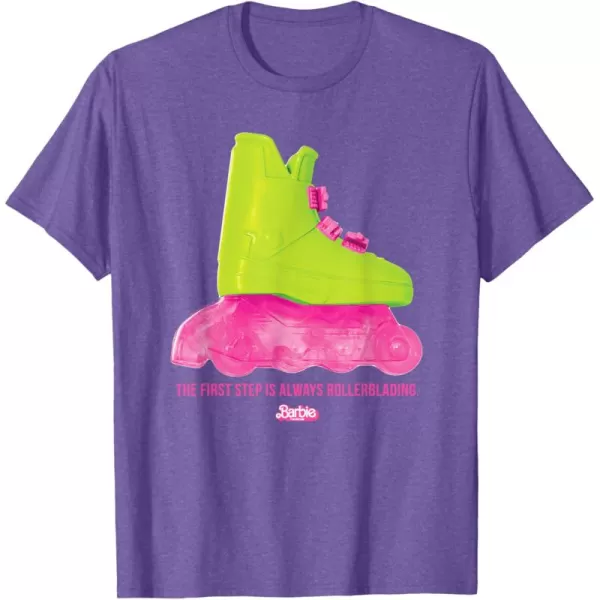 Barbie The Movie  Rollerblading Barbie TShirtPurple Heather