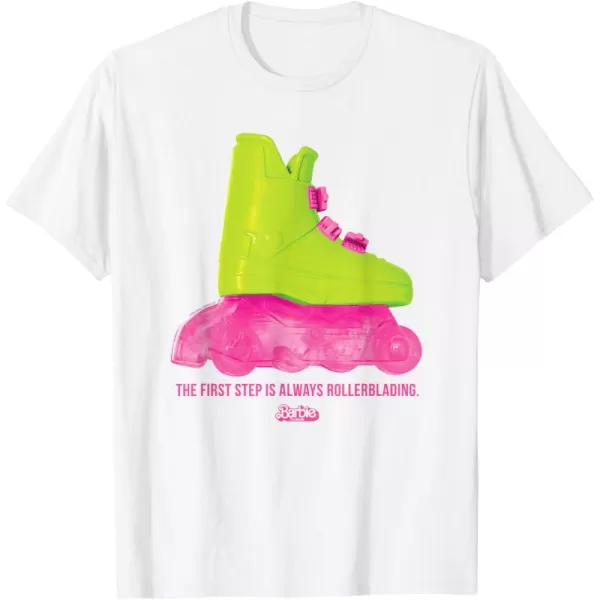 Barbie The Movie  Rollerblading Barbie TShirtWhite