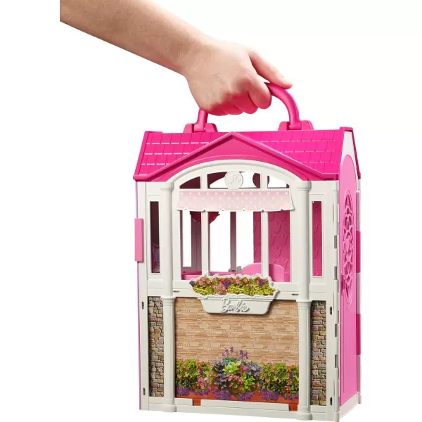 imageBarbie Doll House Glam Getaway Portable House Playset with Carry Handle ampamp 20 Accessories Including Furniture ampamp Dcor