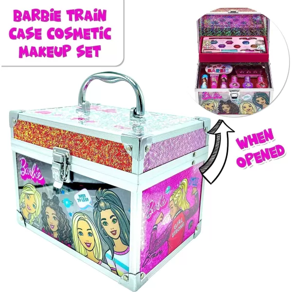 imageBarbie Movie Kids Makeup Kit for Girls Real Washable Toy Makeup Set Barbie Gift Play Makeup and Pretend Play Toys Ages 3 4 5 6 7 8 9 10 11 12