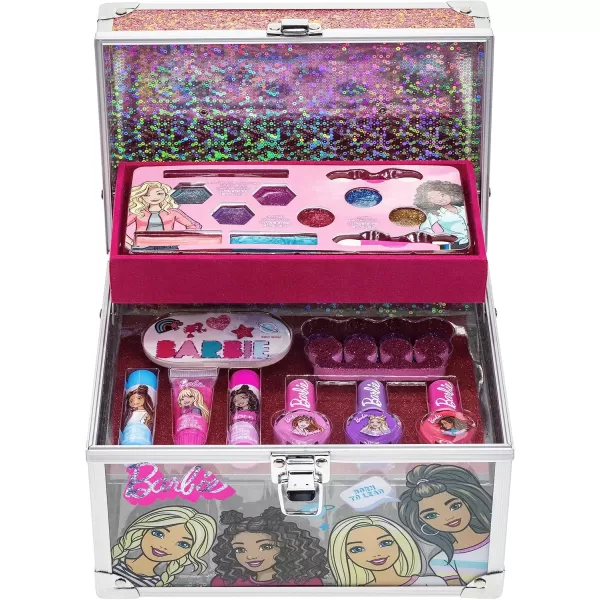 imageBarbie Movie Kids Makeup Kit for Girls Real Washable Toy Makeup Set Barbie Gift Play Makeup and Pretend Play Toys Ages 3 4 5 6 7 8 9 10 11 12