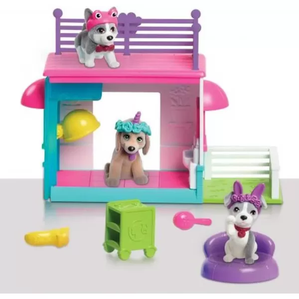 imageBarbie Pets Spa Day Playset 8 Piece Connectible Playset with Pet Figures and Accessories Kids Toys for Ages 3 Up by Just Play