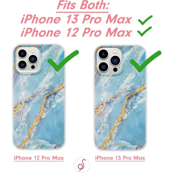 imageSonix x Barbie Phone Case for iPhone 13 Pro Max  12 Pro Max  Compatible with MagSafe  10ft Drop Tested  Totally BarbieMarble  Ice Blue Marble MS