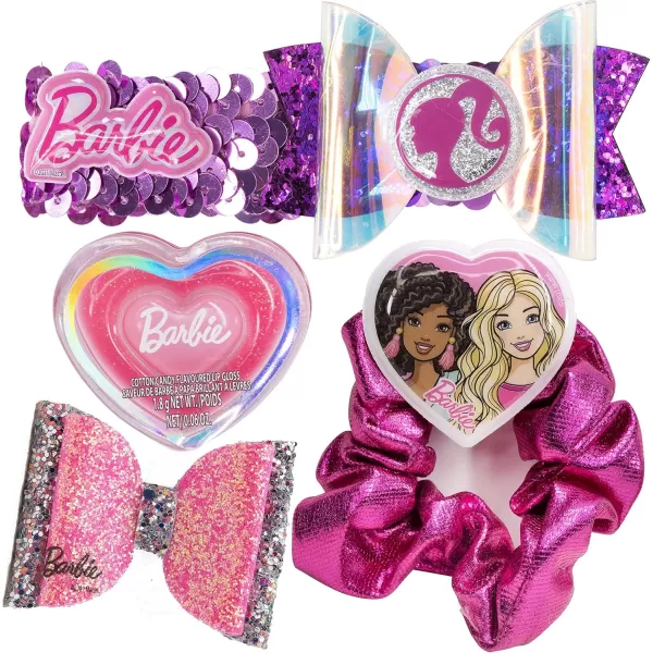 imageBarbie  Townley Girl Backpack Cosmetic Makeup Gift Bag Set includes Hair Accessories and Printed PVC Backpack for Kids Girls Ages 3 perfect for Parties Sleepovers and Makeovers