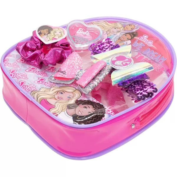 imageBarbie  Townley Girl Backpack Cosmetic Makeup Gift Bag Set includes Hair Accessories and Printed PVC Backpack for Kids Girls Ages 3 perfect for Parties Sleepovers and Makeovers