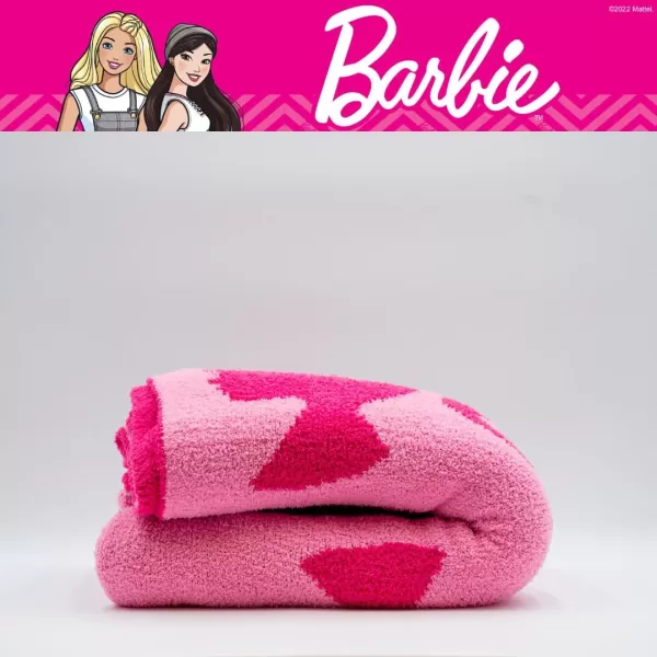 imageFranco Collectibles Barbie Adult Bedding Soft Cozy Chic Dream Lux Intarsia Knit Throw Blanket 50 in x 60 in Officially Licensed ProductBarbie