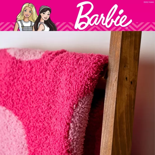 imageFranco Collectibles Barbie Adult Bedding Soft Cozy Chic Dream Lux Intarsia Knit Throw Blanket 50 in x 60 in Officially Licensed ProductBarbie