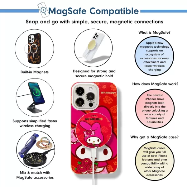 imageSonix x Barbie Case for iPhone 13 Pro  Compatible with MagSafe  10ft Drop Tested  Totally BarbieMy Melody Peonies