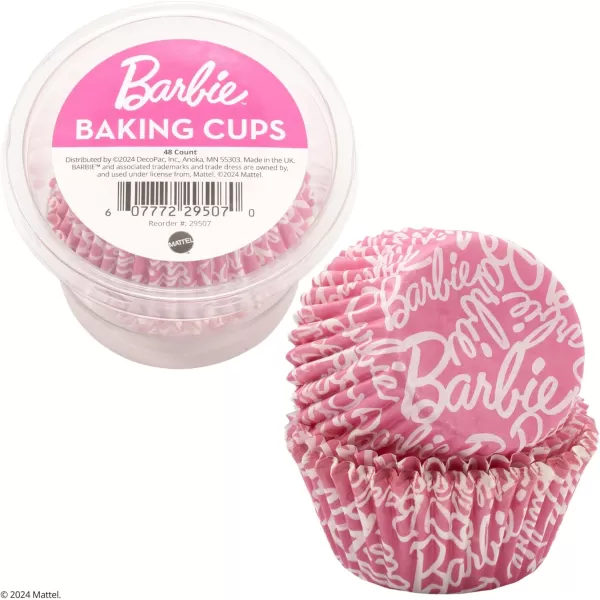 imageBarbie Baking Cups By DecoPac  Pink  18quot Cupcake Liners Greaseproof Paper Cases for Muffins and Cupcakes Pack of 48