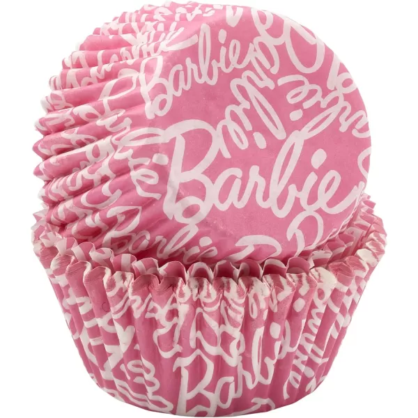 imageBarbie Baking Cups By DecoPac  Pink  18quot Cupcake Liners Greaseproof Paper Cases for Muffins and Cupcakes Pack of 48