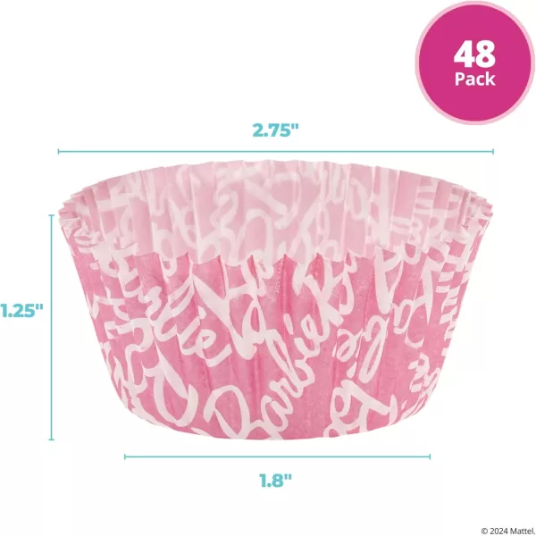 imageBarbie Baking Cups By DecoPac  Pink  18quot Cupcake Liners Greaseproof Paper Cases for Muffins and Cupcakes Pack of 48