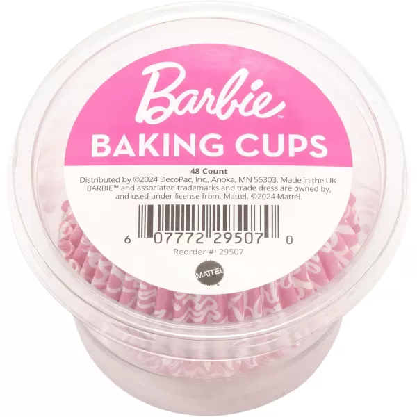 imageBarbie Baking Cups By DecoPac  Pink  18quot Cupcake Liners Greaseproof Paper Cases for Muffins and Cupcakes Pack of 48