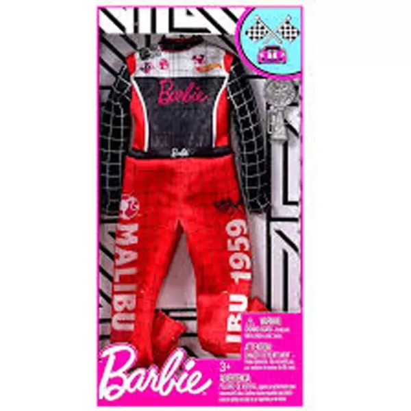 imageBarbie Clothes  Career Outfit Doll Racecar Driver Jumpsuit with Trophy Multi