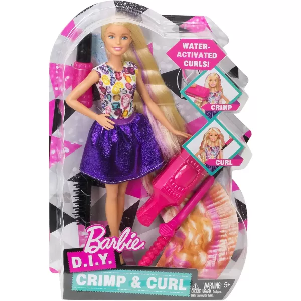 imageBarbie DIY Crimps ampamp Curls DollBlonde