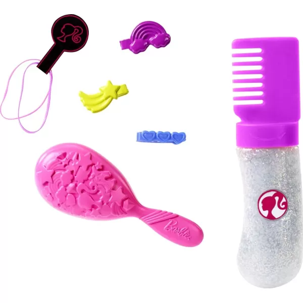 imageBarbie Doll Rainbow Sparkle Hair with Extra Long 75Inch Blonde Rainbow Hair Sparkle Gel ampamp Comb with Styling AccessoriesBlonde
