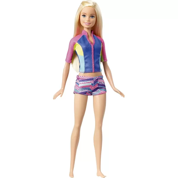 imageBarbie Doll with ColorChange Top Puppy Squirt Toy and Dolphin with Sounds