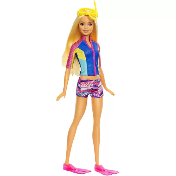 imageBarbie Doll with ColorChange Top Puppy Squirt Toy and Dolphin with Sounds