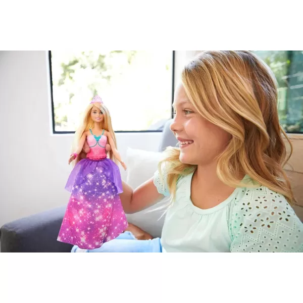 imageBarbie Dreamtopia 2in1 Royal to Mermaid Fashion Transformation Doll Blonde with 3 Looks ampamp AccessoriesMulticolor