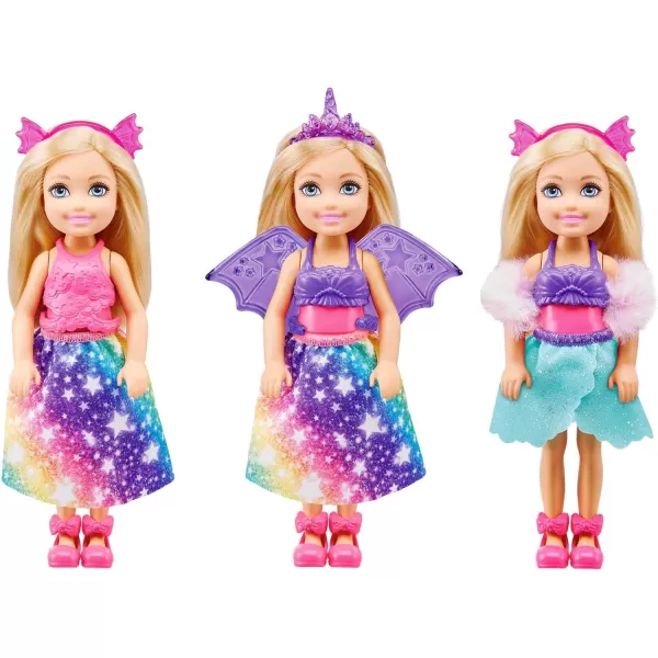 imageBarbie Dreamtopia Chelsea Doll ampamp DressUp Set with 12 Fantasy Fashions ampamp Accessories Themed to Royals Mermaids Unicorns ampamp Dragons