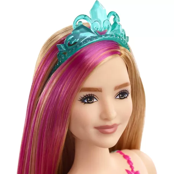 imageBarbie Dreamtopia Princess Doll 12inch Curvy Blonde with Pink Hairstreak