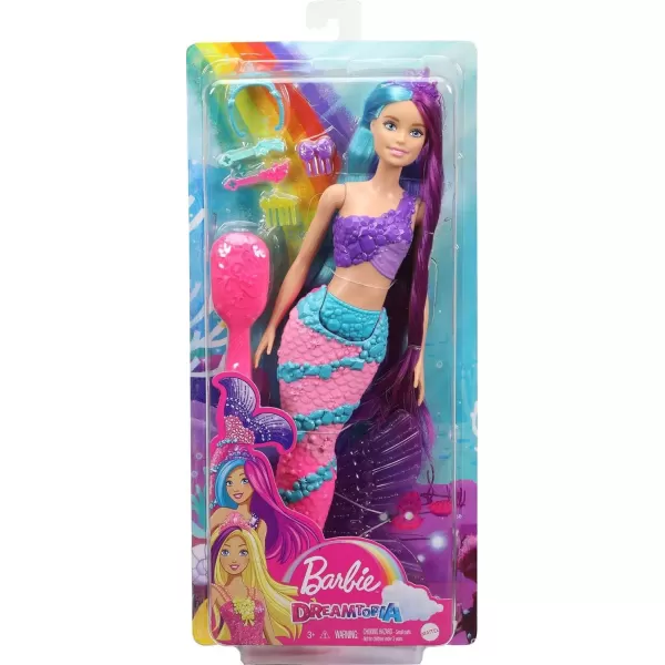 imageBarbie Dreamtopia Royal Doll with ExtraLong TwoTone Fantasy Hair Hairbrush Headband ampamp Styling AccessoriesMulticolor