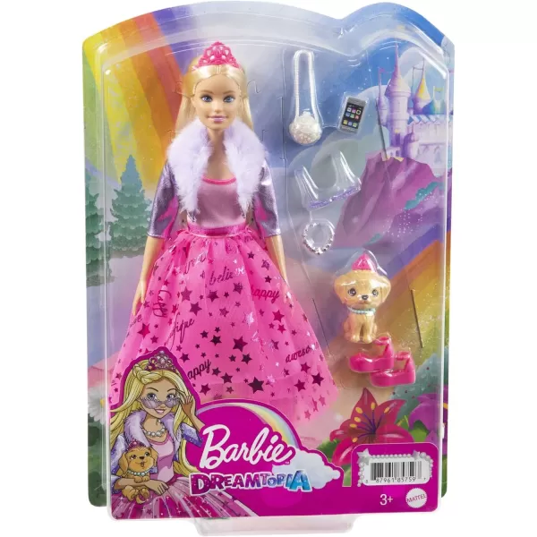 imageBarbie Dreamtopia Twist n Style Princess Hairstyling Doll 115in Blonde with Rainbow Hair Extensions ampamp Accessories Gift for 3 to 7 Year OldsMulticolor