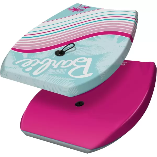 imageBarbie Signature 36in Bodyboard by Wavestorm  Graphic top Deck with high Density Slick Bottom  for Kids and Adults Foam Construction with Accessories Light Blue