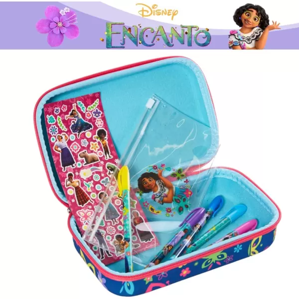 imageInnovative Designs Barbie Pencil Case Set with Stickers and Gel Pens for Kids Molded with Zip Closure PinkEncanto