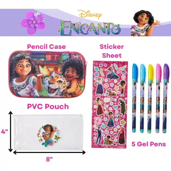 imageInnovative Designs Barbie Pencil Case Set with Stickers and Gel Pens for Kids Molded with Zip Closure PinkEncanto