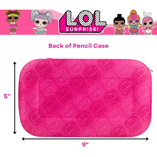 imageInnovative Designs Barbie Pencil Case Set with Stickers and Gel Pens for Kids Molded with Zip Closure PinkLOL Surprise