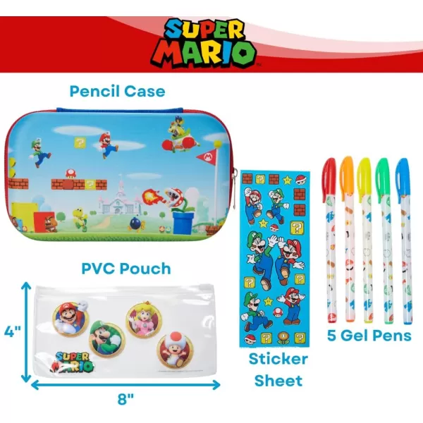 imageInnovative Designs Barbie Pencil Case Set with Stickers and Gel Pens for Kids Molded with Zip Closure PinkMario