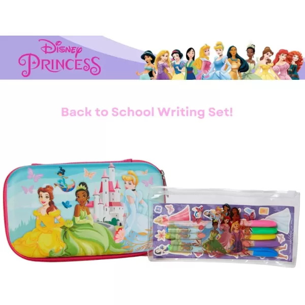 imageInnovative Designs Barbie Pencil Case Set with Stickers and Gel Pens for Kids Molded with Zip Closure PinkPrincess