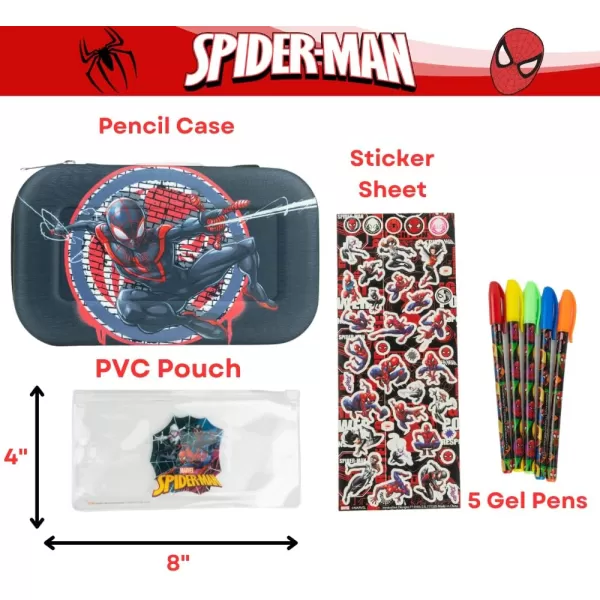 imageInnovative Designs Barbie Pencil Case Set with Stickers and Gel Pens for Kids Molded with Zip Closure PinkSpiderman