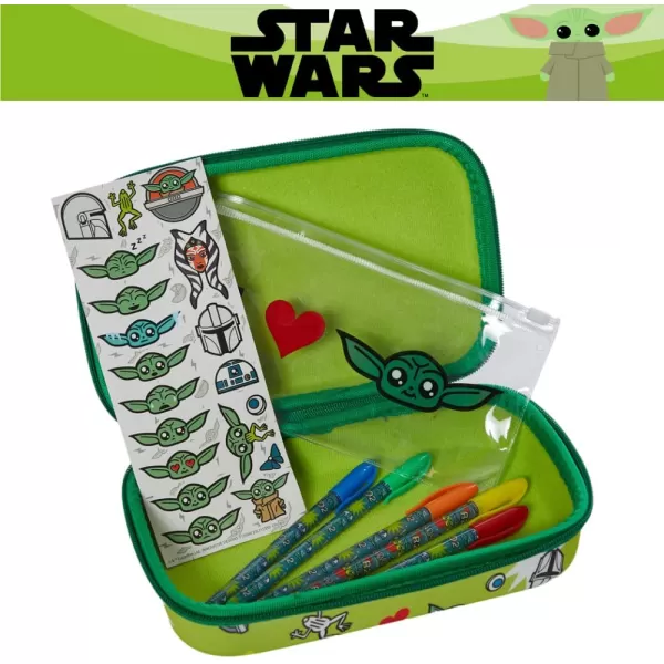 imageInnovative Designs Barbie Pencil Case Set with Stickers and Gel Pens for Kids Molded with Zip Closure PinkStar Wars