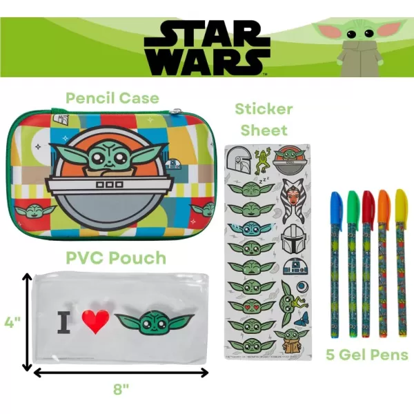 imageInnovative Designs Barbie Pencil Case Set with Stickers and Gel Pens for Kids Molded with Zip Closure PinkStar Wars