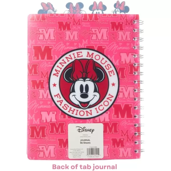 imageInnovative Designs Barbie Tab Journal Notebook Spiral Bound 96 Lined Pages 8 x 7 inches PurpleMinnie Mouse