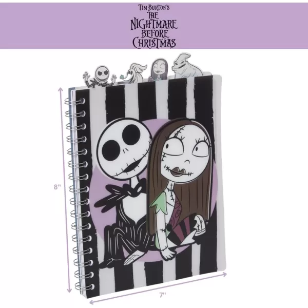 imageInnovative Designs Barbie Tab Journal Notebook Spiral Bound 96 Lined Pages 8 x 7 inches PurpleNightmare Before Xmas