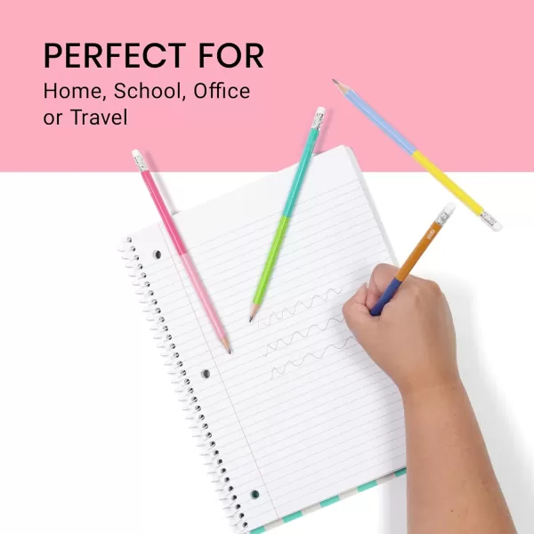 imageYoobi Barbie X 2 Pencils  PreSharpened Pencils with Pink Erasers in Cute Pastel ampamp Metallic Colors with the Iconic Barbie Logo  Fun School ampamp Office Supplies for Kids ampamp Adults  2 Packs of 24Color Block